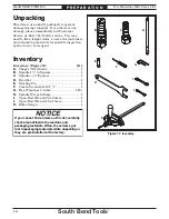 Preview for 18 page of South Bend Tools SB1119 Owner'S Manual