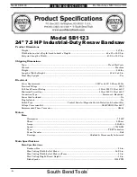 Preview for 8 page of South Bend Tools SB1123 Owner'S Manual