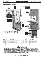 Preview for 86 page of South Bend Tools SB1123 Owner'S Manual