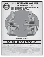 Предварительный просмотр 5 страницы South bend SB1024F Manual Insert