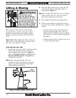 Предварительный просмотр 26 страницы South bend SB1024F Manual Insert