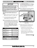 Предварительный просмотр 45 страницы South bend SB1024F Manual Insert