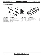 Предварительный просмотр 98 страницы South bend SB1024F Manual Insert