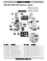 Предварительный просмотр 101 страницы South bend SB1024F Manual Insert