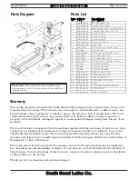 Предварительный просмотр 8 страницы South bend SB1044 Instruction Sheet