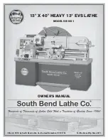 South bend SB1051 Owner'S Manual preview