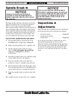 Preview for 29 page of South bend SOUTH BEND LATHE CO.. SB1024 Owner'S Manual