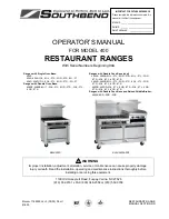 Preview for 1 page of Southbend 424E Operator'S Manual