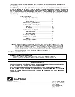 Preview for 2 page of Southbend CSC-24S Owner'S Manual