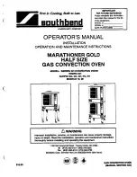 Southbend MARATHONER GOLD 10 Operator'S Manual предпросмотр