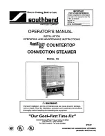 Предварительный просмотр 1 страницы Southbend Rapid Steam R2 Operator'S Manual