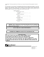 Предварительный просмотр 2 страницы Southbend SCB-24 Owner'S Manual