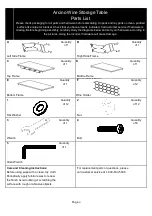 Preview for 2 page of Southern Enterprises Arcino HZ205400TX Assembly Instructions Manual