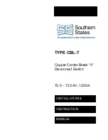 Southern States CBL-T Installation Instructions Manual preview