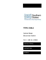 Preview for 1 page of Southern States CVB-2 Installation Instructions Manual