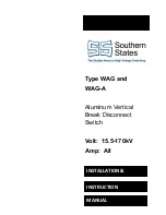 Предварительный просмотр 1 страницы Southern States WAG Installation Instruction