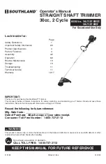 Preview for 1 page of Southland S-HLT-3017-SBEZ Operator'S Manual