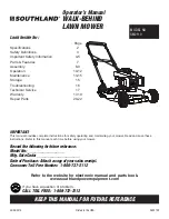 Southland SM2110 Operator'S Manual preview