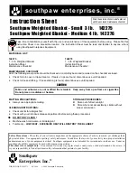 southpaw enterprises 142275 Instruction Sheet предпросмотр