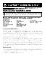 southpaw enterprises 303104 Instruction Sheet preview