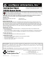 Предварительный просмотр 2 страницы southpaw enterprises 303900 Instruction Sheet