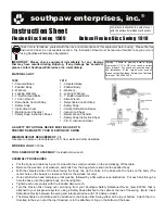 Preview for 1 page of southpaw enterprises Flexion Disc Swing  1909 Instruction Sheet