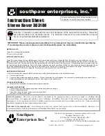 southpaw enterprises Stereo Rover 303100 Instruction Sheet предпросмотр