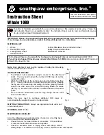 southpaw enterprises Whale 1080 Instruction Sheet предпросмотр