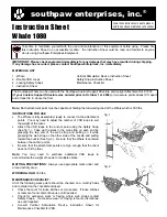 Предварительный просмотр 2 страницы southpaw enterprises Whale 1080 Instruction Sheet