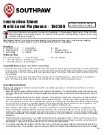 Предварительный просмотр 1 страницы SOUTHPAW 150260 Instruction Sheet