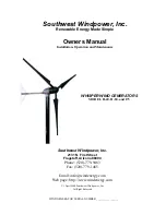 Southwest Windpower 175hv Owner'S Manual preview