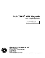 Предварительный просмотр 1 страницы Southwestern Industries ProtoTRAK KMX Quick Programming Manual