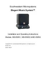 Preview for 1 page of Southwestern Microsystems MD-EMS1 Installation And Operating Instructions Manual