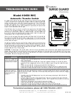 Предварительный просмотр 1 страницы Southwire 40450 RVC Troubleshooting Manual