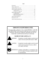 Preview for 2 page of Southwire Sumner GH3/4T-15 Operator'S Manual