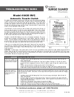 Southwire Surge Guard 40430 RVC Troubleshooting Manual предпросмотр