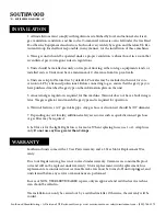 Preview for 2 page of Southwood RG4 Owner'S Operation Manual