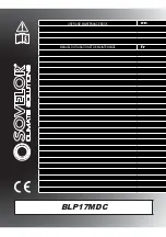 Sovelor BLP17MDC User And Maintenance Book preview