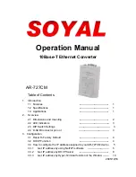 Preview for 1 page of Soyal AR-727CM Operation Manual