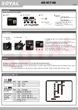 Soyal AR-837-EA Quick Start Manual предпросмотр