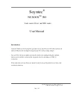 Preview for 1 page of Soyntec NEXOOS 580 User Manual