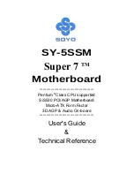 Preview for 1 page of SOYO Super 7 SY-5SSM User'S Manual & Technical Reference