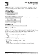 SP Controls PT-LB10VU Quick Start & Reference Manual preview