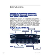 Предварительный просмотр 4 страницы SP Controls SP-SW1900-HD User Manual