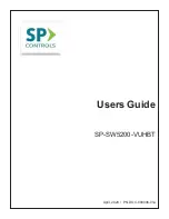 SP Controls SP-SW5200-VUHBT User Manual предпросмотр