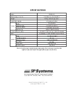 Предварительный просмотр 8 страницы SP Systems FORZA 25 SP Instruction Manual