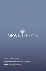 Preview for 20 page of Spa Dynamix REJUVIO Manual