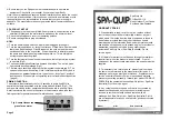 Предварительный просмотр 4 страницы Spa-Quip Intuitive Series Manual