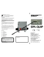 Spa-Quip SPA Power 1000 Series User Manual preview