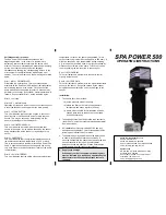 Preview for 2 page of Spa-Quip SPA POWER 500 Operating Instructions